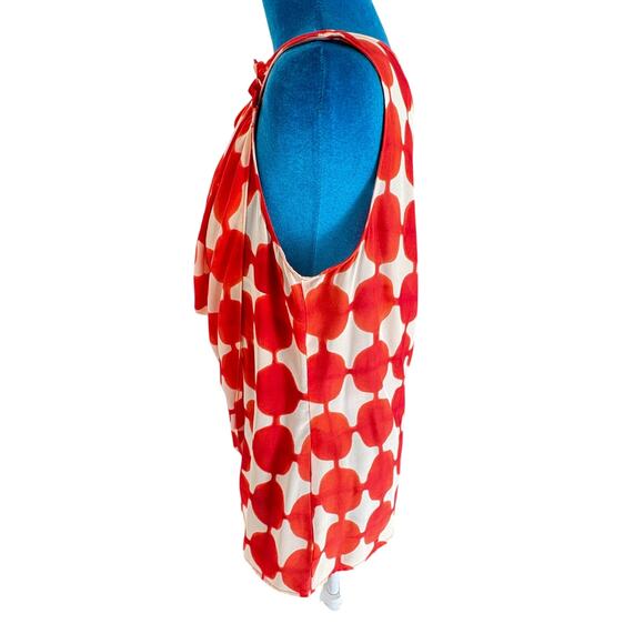 Anthropologie Maeve 100% Silk Draped Abstract Dot Blouse 8 - Picture 10 of 11